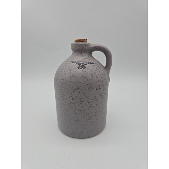 Vintage Harris Pottey Jug Eagle Stamp w/ Cork Grey Speckled - Picture 2 of 10